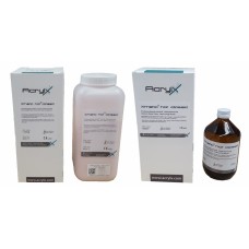 AcrylX Xthetic HOT CLASSIC Heatcure Liquid & Powder COMBO PACKS - 1kg, 3kg,  6kg, 10kg - Shade Options Available